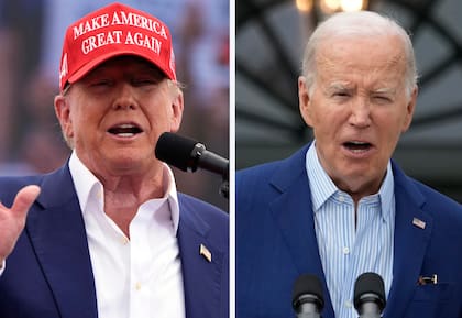 De izquierda a derecha: Donald Trump y Joe Biden