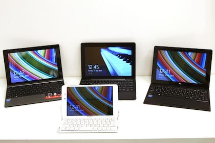 De izquierda a derecha, la EXO Wings, Noblex B10T, Banghó Aero y al frente la PCBOX Lileo