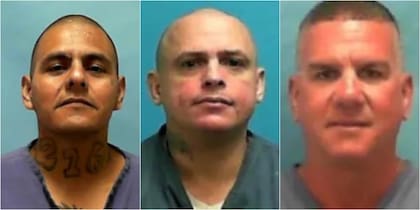 De izquierda a derecha, los latinos deportados a Sudán del Sur: Jesus Muñoz-Gutierrez (México); Enrique Arias-Hierro y Jose Manuel Rodriguez-Quinones (Cuba)