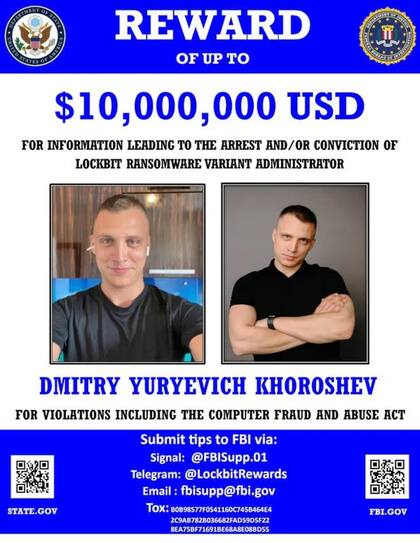 De Khoroshev sólo se conocen un par de fotos y su nombre; el Departamento de Justicia de EE.UU. ofrece hasta 10 millones de dólares de recompensa por su paradero