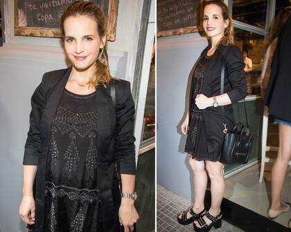 De negro. Sabrina Garciarena lució un outfit total black... ¿un toque de color no vendría mal, no?