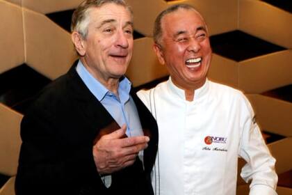 De Niro y Nobu fundaron su cadena de restaurantes y hoteles en 1994; esta imagen es en Las Vegas, en el año 2013