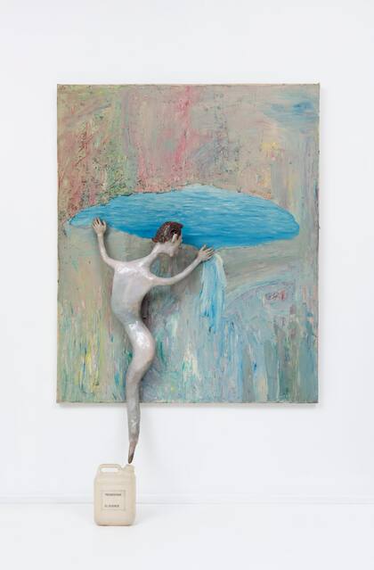 De Pablo Suárez, la segunda obra más cara vendida en la noche de ayer: "Trementina. El duende da a su pintura la fluidez necesaria" salió por un precio de martillo de US$105 mil