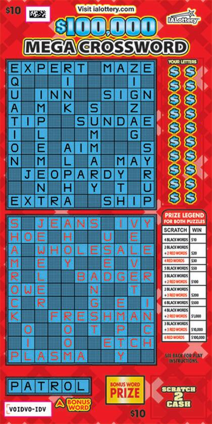 De qué trata el Mega Crossword de la lotería de Iowa