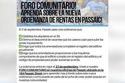De qué trata la norma que se aprobó el 2 de septiembre en Passaic, Nueva Jersey