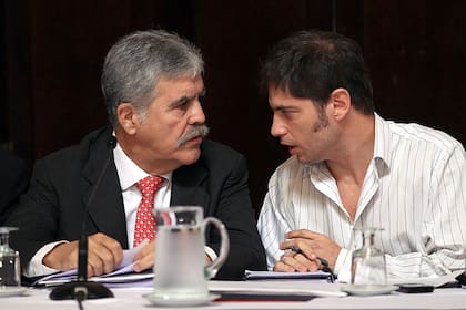 De Vido y Kicillof en el plenario de comisiones del Senado, cuando se trató el proyecto de ley de expropiación de YPF