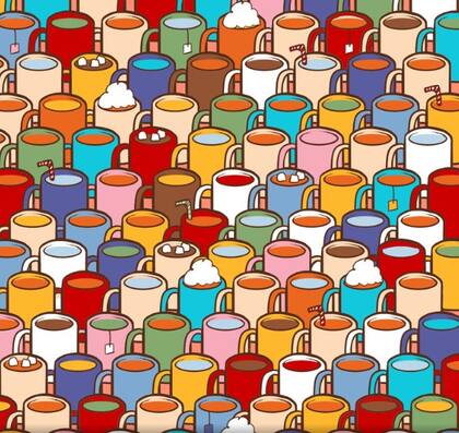 Deberás dar con la taza vacía en la siguiente imagen.