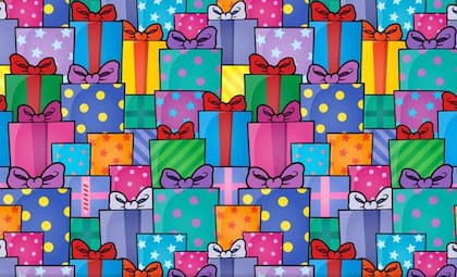 Deberás encontrar el caramelo oculto entre los regalos.