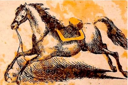 Deberás encontrar la figura de un jinete oculta en el caballo.