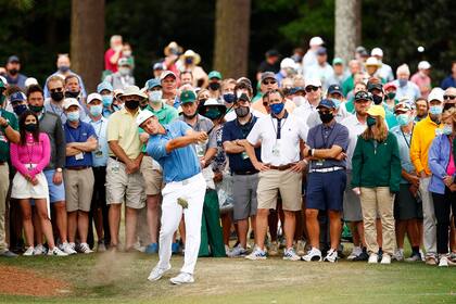 DeChambeau durante el Masters de Augusta: es muy seguido por los aficionados