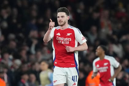 Declan Rice fue la gran figura de Arsenal en la ida con dos goles de tiro libre