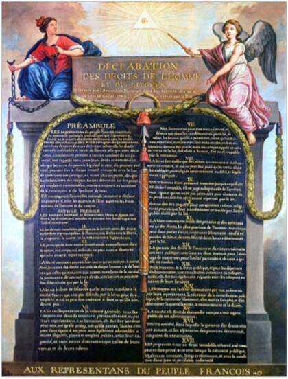 “Declaración de los Derechos del Hombre” propuesta a los Estados Generales por Lafayette