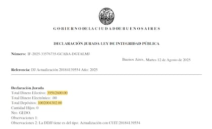 Declaración jurada referente al período 2024
