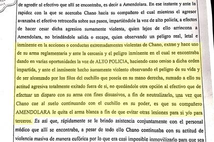 Declaraciones del caso Chano Charpentier