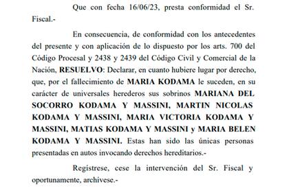 Declaratoria de herederos: los cinco sobrinos de Kodama pasan a ser representantes legales de la obra de Borges