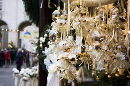 Decoraciones del tradicional mercado de Salzburgo