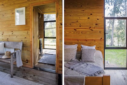 Del living al dormitorio en dos pasos, y por eso mismo, sin interrumpir la estética ni el clima. Solo las guías en el piso recuerdan que hubo una obra, rápida, limpia y eficiente por demás.