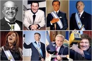 Del pepino de Sarmiento a la motosierra de Milei en el video de los presidentes argentinos