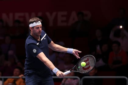 Del Potro compitió en el equipo "Pegasus" y después enfrentó a la tenista Qiang Wang en el torneo de un punto