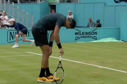 Durante el partido ante Shapovalov, su última dolencia