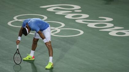 Del Potro, exhausto durante la final con Murray