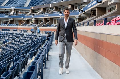 Del Potro, hace unos días, en un Arthur Ashe semivacío; en el court central del US Open logró su victoria más impactante, en la final de 2009 ante Federer, y jugó la final de 2018 (perdió ante Djokovic)