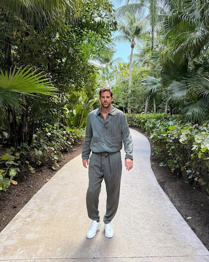 Del Potro ubicado en un sendero interno del Four Season de las Bahamas