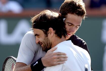 Del Potro y Federer, rivales desde 2007 y muy buenos compañeros en el circuito.