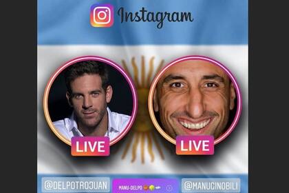 Del Potro y Ginóbili compartieron una charla abierta en Instagram