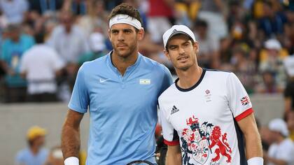 Del Potro y Murray, en el saludo previo a la final olímpica