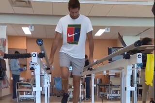 Primer paso: Del Potro publicó un video del comienzo de su rehabilitación