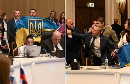 Delegados de Ucrania y Rusia tuvieron que ser separados tras un altercado durante una cumbre entre los países del Mar Negro en la capital turca, Ankara