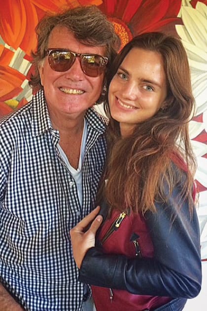 Delfi con Pancho Dotto en los comienzos de su carrera. "Empecé cuando tenía 17. Si bien estoy trabajando en el exterior, él sigue siendo un referente”, explica