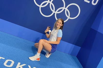 Delfina en su paso por los Juegos Olímpicos de Tokio