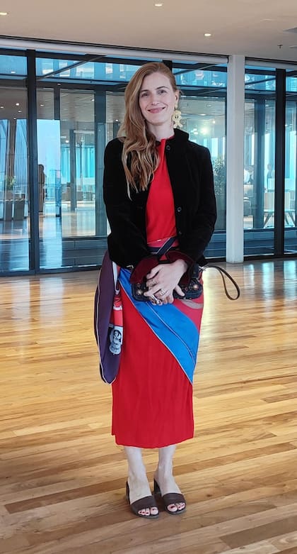 Delfina Muniz Barreto, nieta de Eduardo Costantini, con un diseño de Osklen