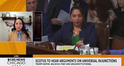 Delia Ramírez al presentar su 'Born in the USA Act' ante los medios