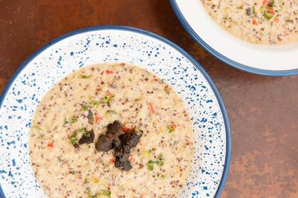 Delicioso, el risotto de quinoa.