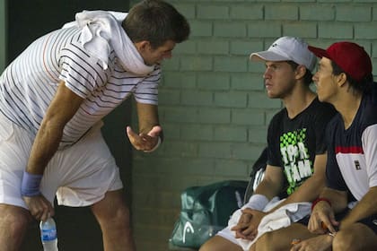 Delpo habla con Schwartzman, que está contento con la presencia del tandilense en las prácticas