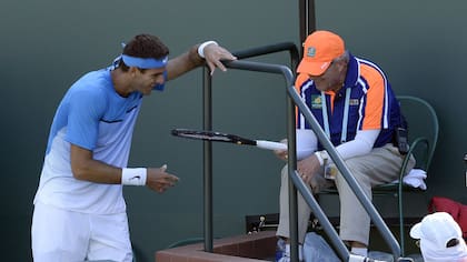 Delpo y una relación casi obsesiva con sus raquetas