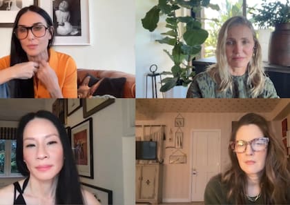 Demi Moore, Cameron Diaz, Lucy Liu y Drew Barrymore tuvieron una reunión de ángeles de Charlie (Foto: Captura de video / Vanity Fair)