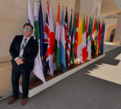 Demian Reidel en el G7 de Italia