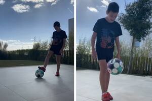 El hijo de Martín Demichelis sorprendió con su habilidad con la pelota