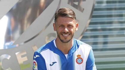 Demichelis, la tarde de su presentación en Espanyol