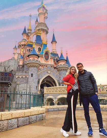 Demner y Pella, en Disney, donde el extenista decidió pedirle la mano a su novia