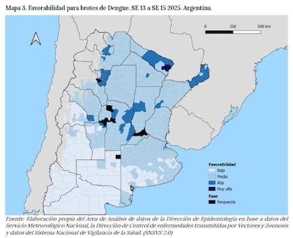 Dengue, según el último Boletín Epidemiológico Nacional