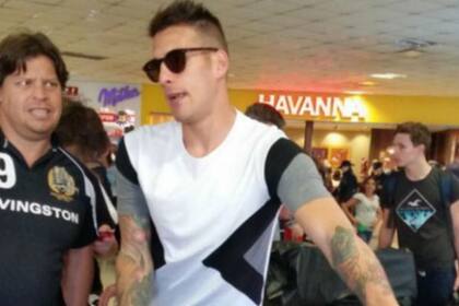 Denis, al llegar a Ezeiza