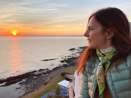 Denise en Casapueblo, de Carlos Páez Vilaró. "Enrique era muy amigo de él, y mi corazoncito está ahí puesto en ese lugar"