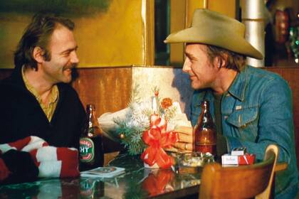 Bruno Hans y Dennis Hopper, en El amigo americano (1977)
