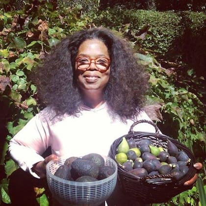 Oprah orgullosa de los alimentos que obtiene de su huerta