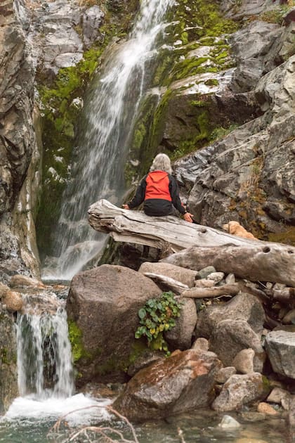 Dentro de las 215 hectáreas de la propiedad hay cascadas que desembocan en el lago, a las que se llega caminando.